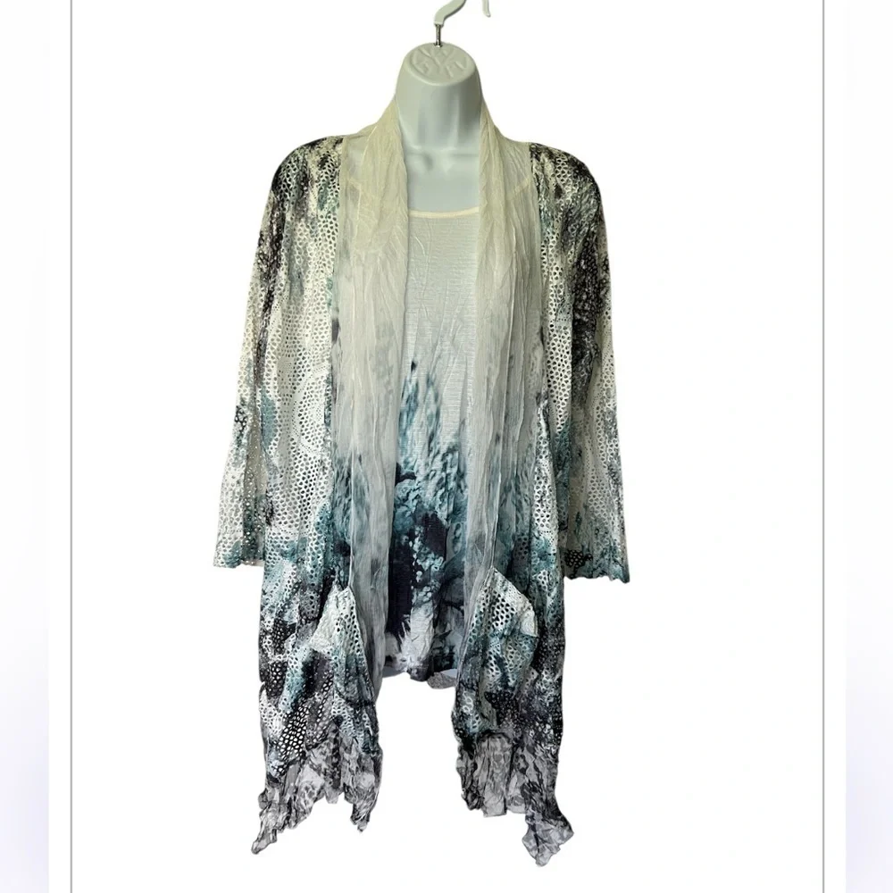 NWT Alberto Makali 2 in 1 attached cardigan and tank pockets Size L - Picture 2 of 7